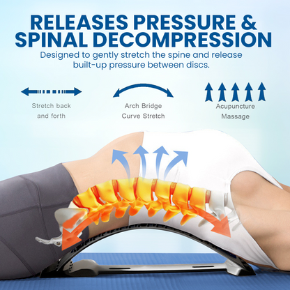 Adjustable Lumbar Stretcher & Acupressure Massager