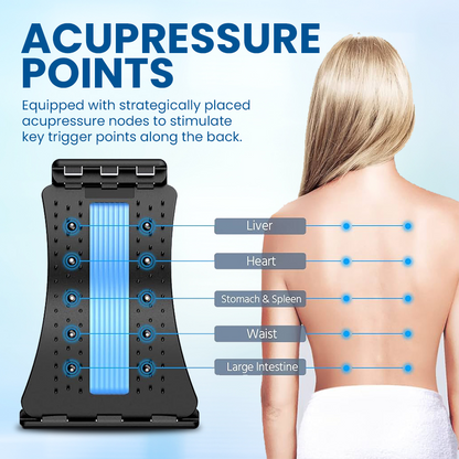 Adjustable Lumbar Stretcher & Acupressure Massager