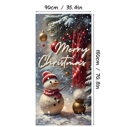 🎄Christmas Door Cover Banner Backdrop Decoration-Fabric Reusable