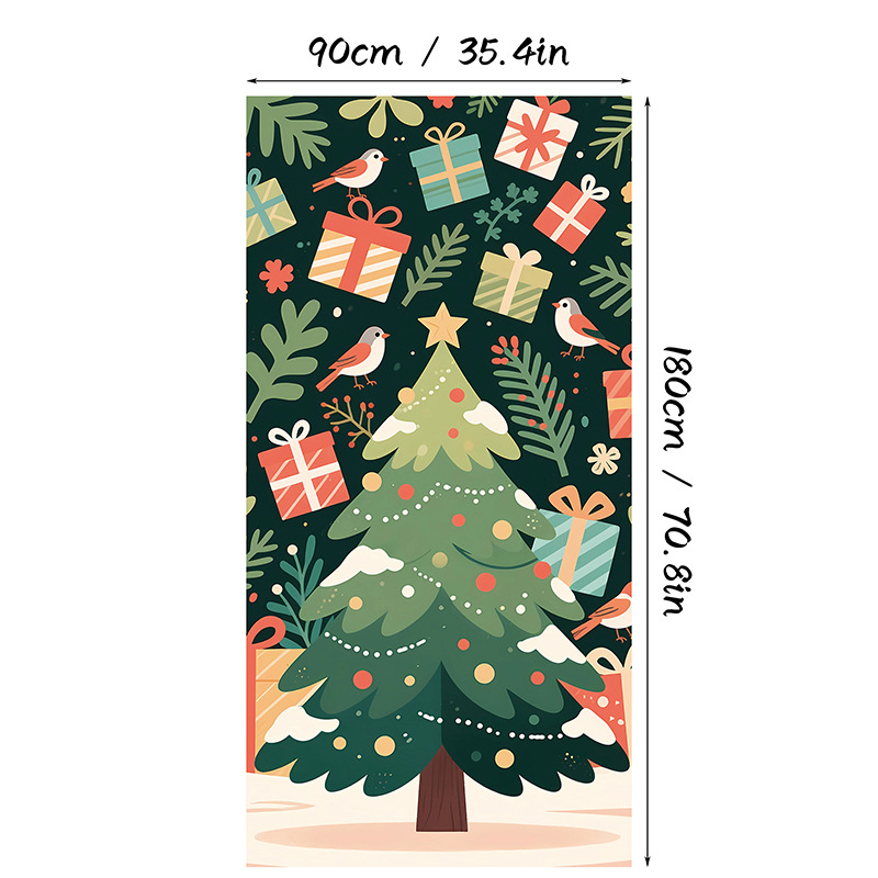 🎄Christmas Door Cover Banner Backdrop Decoration-Fabric Reusable