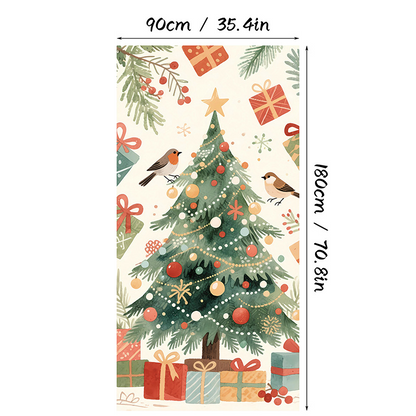 🎄Christmas Door Cover Banner Backdrop Decoration-Fabric Reusable