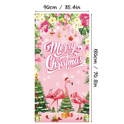 🎄Christmas Door Cover Banner Backdrop Decoration-Fabric Reusable