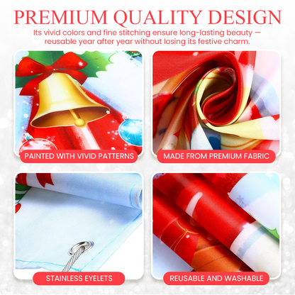 🎄Christmas Door Cover Banner Backdrop Decoration-Fabric Reusable