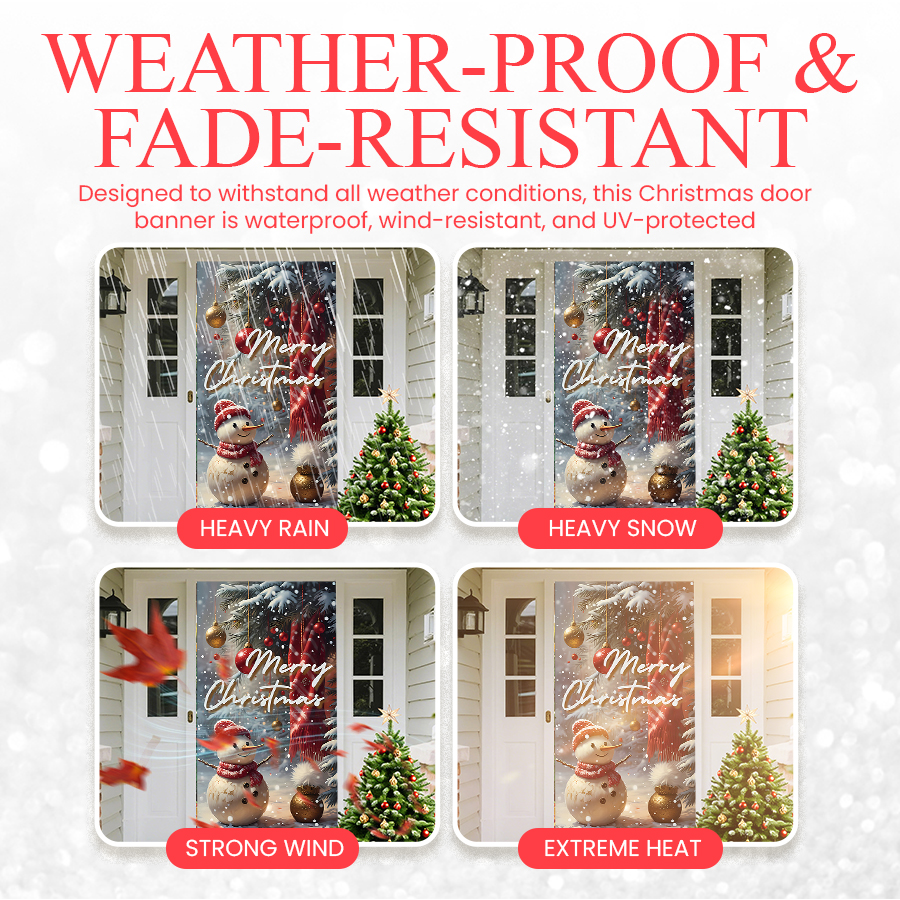 🎄Christmas Door Cover Banner Backdrop Decoration-Fabric Reusable