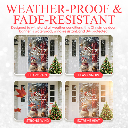 🎄Christmas Door Cover Banner Backdrop Decoration-Fabric Reusable