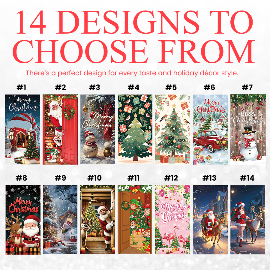 🎄Christmas Door Cover Banner Backdrop Decoration-Fabric Reusable