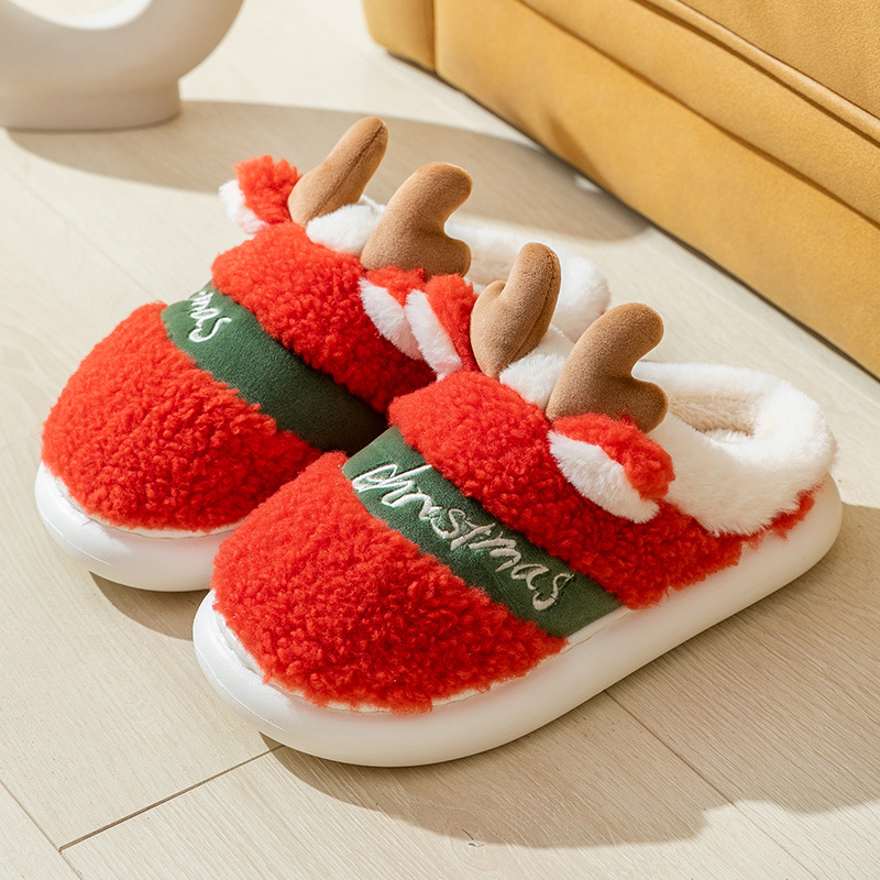 Christmas Cotton Plush Slippers