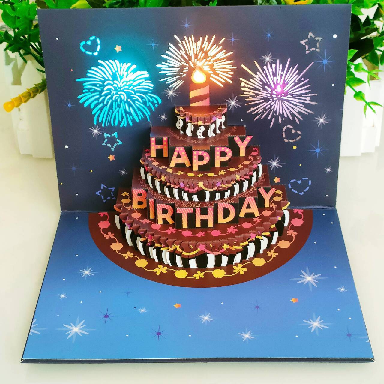 LIGHTS & SOUND Pop up Happy Birthday Card🎁